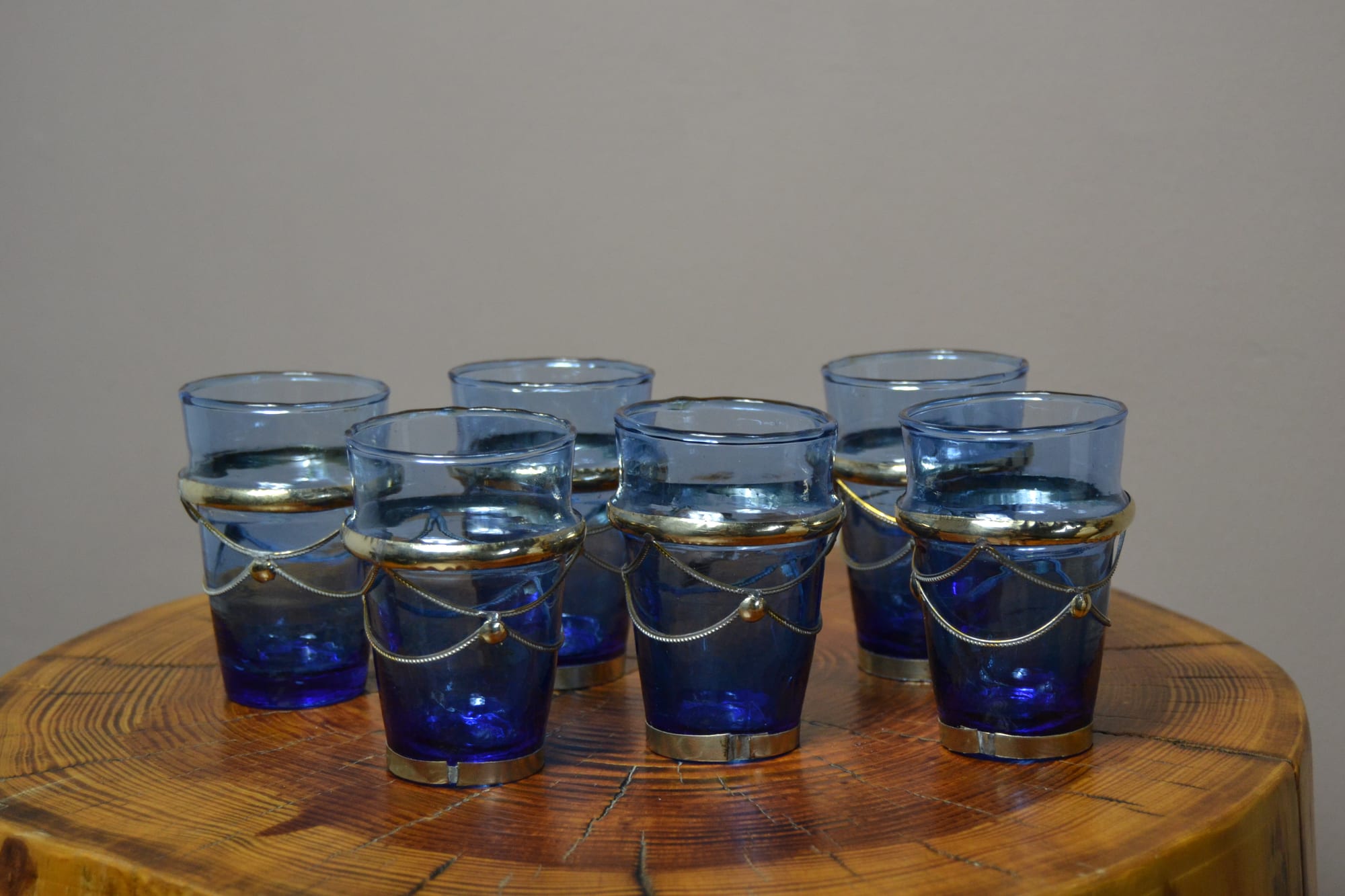 Gläser Vintage Blau (Set)