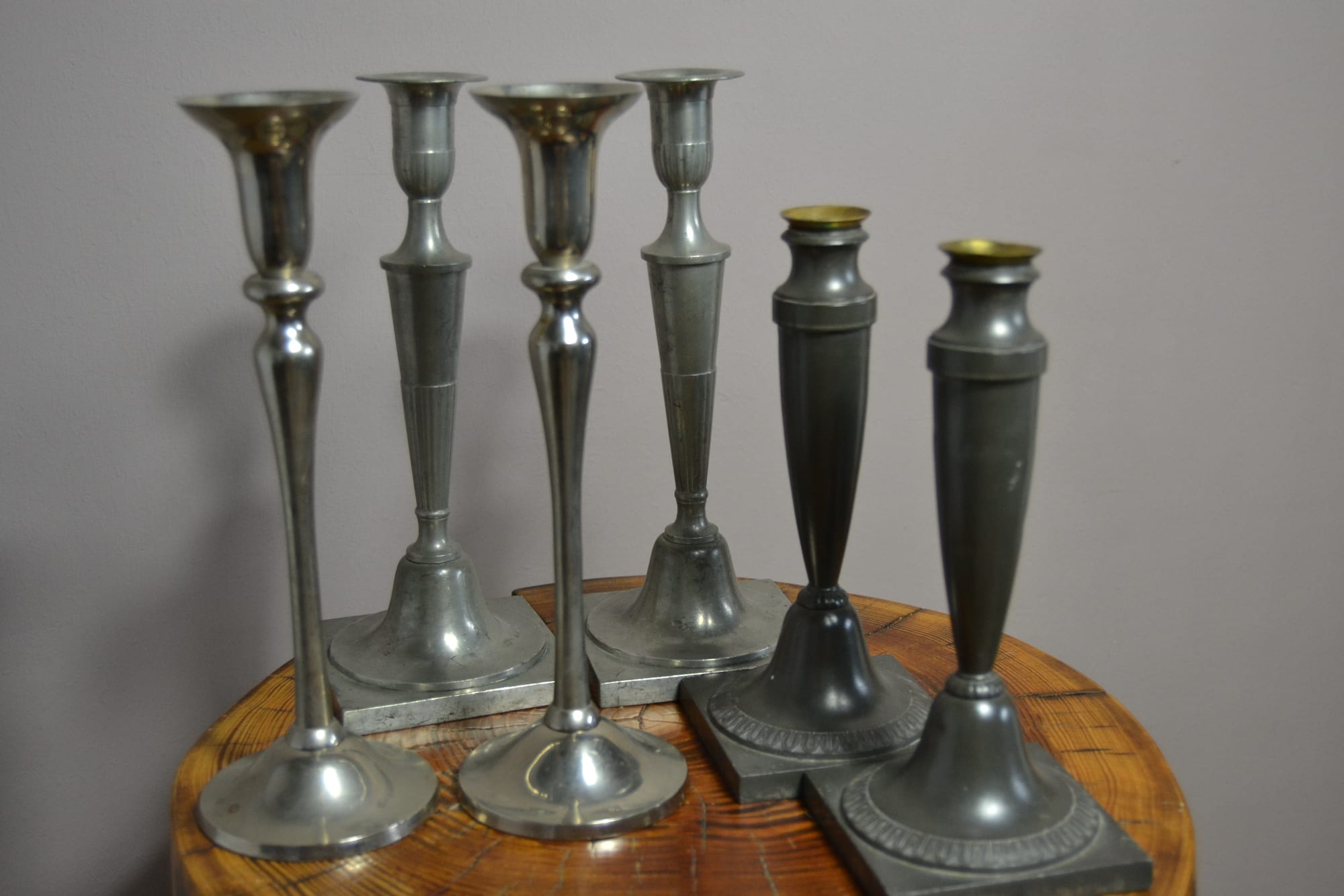 Kerzenständer Mix Grau (Set)